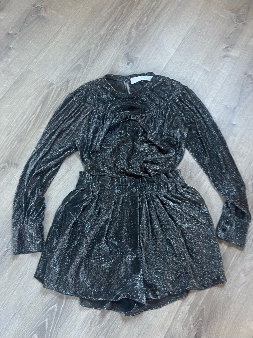 IRO Black Metallic Threaded  Top 34 pants is a 36 new retail $850